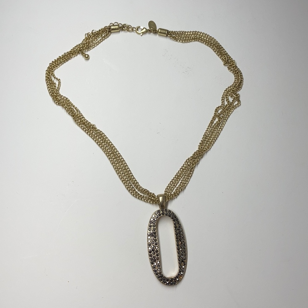 Lia Sophia Rhinestone Pendant Necklace